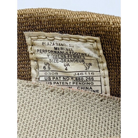 Merrell Plaza Bandeau Tan Suede Mary Jane Ortholit - Picture 6 of 9